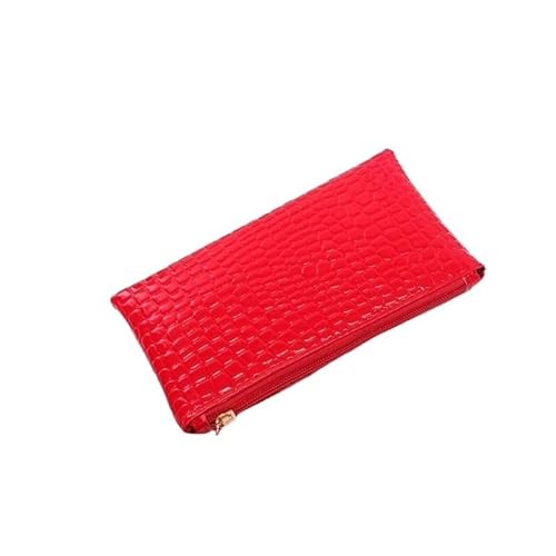 DFJOENVLDKHFE Damen-Handgelenk-Clutch, kleine Damen-Mehrfachtasche, Damen-PU-Leder-Geldbörse, Geldbörsen-Armbänder(Color:Red) von DFJOENVLDKHFE