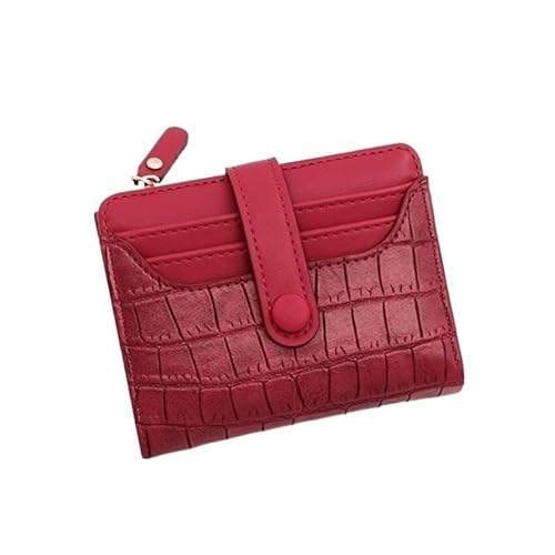 DFJOENVLDKHFE Damen-Handgelenk-Clutch, kleine Damen-Mehrfachtasche, Damen-PU-Leder-Geldbörse, Geldbörsen-Armbänder(Color:Red) von DFJOENVLDKHFE