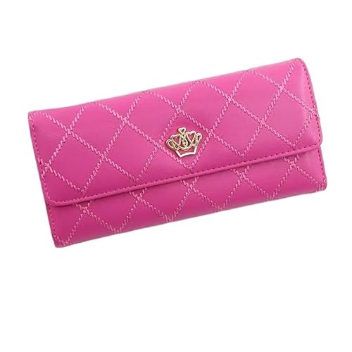 DFJOENVLDKHFE Damen-Handgelenk-Clutch, kleine Damen-Mehrfachtasche, Damen-PU-Leder-Geldbörse, Geldbörsen-Armbänder(Color:Rose Red) von DFJOENVLDKHFE