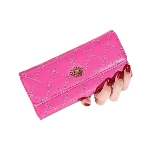 DFJOENVLDKHFE Damen-Handgelenk-Clutch, kleine Damen-Mehrfachtasche, Damen-PU-Leder-Geldbörse, Geldbörsen-Armbänder(Color:Rose Red) von DFJOENVLDKHFE