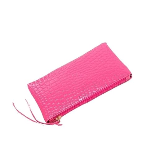 DFJOENVLDKHFE Damen-Handgelenk-Clutch, kleine Damen-Mehrfachtasche, Damen-PU-Leder-Geldbörse, Geldbörsen-Armbänder(Color:Rose red) von DFJOENVLDKHFE