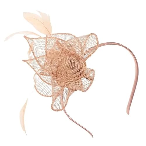 DFJOENVLDKHFE Federkopfbedeckung Retro Federkopfbedeckung Party Haarschmuck Retro Charm Stirnband Clip Feder Festival Kleidungszubehör(Naked Color) von DFJOENVLDKHFE
