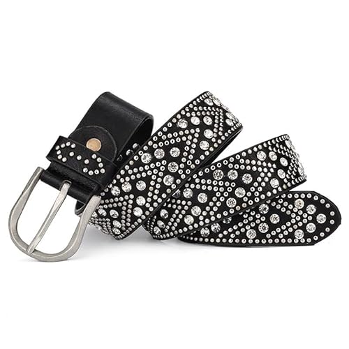 DFJOENVLDKHFE Gürtel for Jeans Damengürtel Langlebiges Design Modisches Taillenaccessoires Stylischer Gürtel for Damen for den täglichen Gebrauch(100cm_Black) von DFJOENVLDKHFE