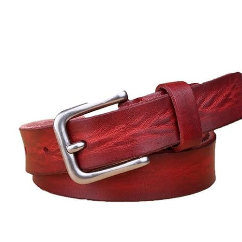 DFJOENVLDKHFE Gürtel for Jeans Damengürtel Langlebiges Design Modisches Taillenaccessoires Stylischer Gürtel for Damen for den täglichen Gebrauch(100cm_Red) von DFJOENVLDKHFE