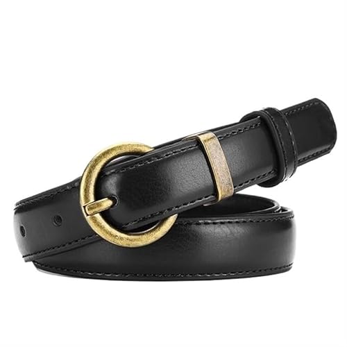 DFJOENVLDKHFE Gürtel for Jeans Damengürtel Langlebiges Design Modisches Taillenaccessoires Stylischer Gürtel for Damen for den täglichen Gebrauch(100cm_XY1272-BLACK_2PCS) von DFJOENVLDKHFE