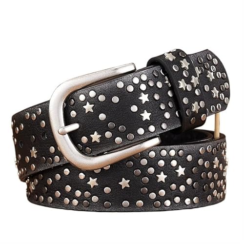 DFJOENVLDKHFE Gürtel for Jeans Damengürtel Langlebiges Design Modisches Taillenaccessoires Stylischer Gürtel for Damen for den täglichen Gebrauch(105CM_Black) von DFJOENVLDKHFE