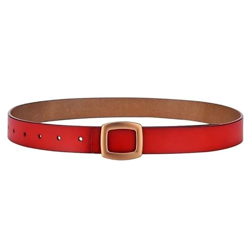 DFJOENVLDKHFE Gürtel for Jeans Damengürtel Langlebiges Design Modisches Taillenaccessoires Stylischer Gürtel for Damen for den täglichen Gebrauch(105CM_Red) von DFJOENVLDKHFE