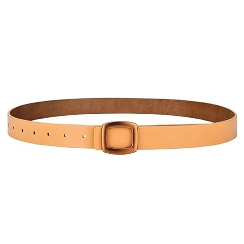 DFJOENVLDKHFE Gürtel for Jeans Damengürtel Langlebiges Design Modisches Taillenaccessoires Stylischer Gürtel for Damen for den täglichen Gebrauch(110cm_Apricot) von DFJOENVLDKHFE