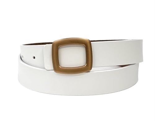 DFJOENVLDKHFE Gürtel for Jeans Damengürtel Langlebiges Design Modisches Taillenaccessoires Stylischer Gürtel for Damen for den täglichen Gebrauch(110cm_White) von DFJOENVLDKHFE