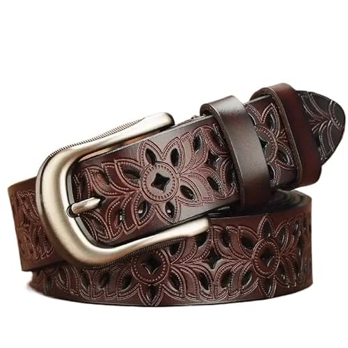 DFJOENVLDKHFE Gürtel for Jeans Damengürtel Langlebiges Design Modisches Taillenaccessoires Stylischer Gürtel for Damen for den täglichen Gebrauch(115cm_Coffee_2PCS) von DFJOENVLDKHFE