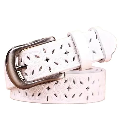 DFJOENVLDKHFE Gürtel for Jeans Damengürtel Langlebiges Design Modisches Taillenaccessoires Stylischer Gürtel for Damen for den täglichen Gebrauch(115cm_White_2PCS) von DFJOENVLDKHFE