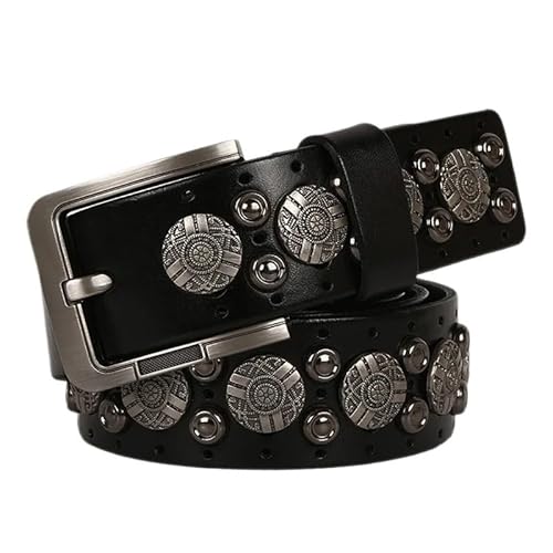 DFJOENVLDKHFE Gürtel for Jeans Damengürtel Langlebiges Design Modisches Taillenaccessoires Stylischer Gürtel for Damen for den täglichen Gebrauch(120cm_Black) von DFJOENVLDKHFE