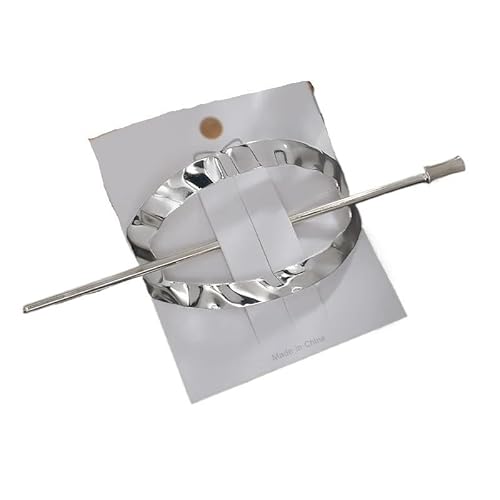 Damen Pferdeschwanz Clip Styling Tools Mode Accessoires Korea Gabel Haarnadel Schmuck Geometrisch Gold Silber (Color : A1-Silver) von DFJOENVLDKHFE