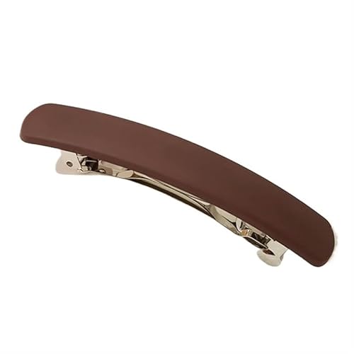 Frauen Einfache Feste Bar Form Haar Clip Matt Farbe Acryl Haarspange Geometrische Haar Pin Grip Elegante Haar Halter Zubehör (Color : Brown) von DFJOENVLDKHFE