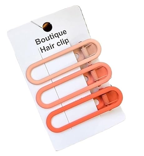 Minimalistische und schicke Haarspangen for anspruchsvolle Frauen – perfekt for verschiedene Frisuren(Orange oval-3 Pcs) von DFJOENVLDKHFE