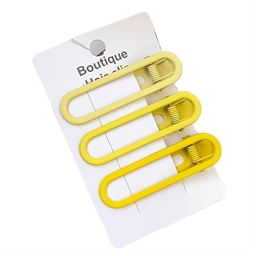 Minimalistische und schicke Haarspangen for anspruchsvolle Frauen – perfekt for verschiedene Frisuren(Yellow oval-3 Pcs) von DFJOENVLDKHFE