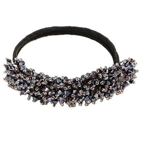 Perlenplatte-Haarspange, elegante Zopf-Haarspange, Kopfschmuck, Mädchen-Frauen-Haar-Accessoires (Color : Dark blue) von DFJOENVLDKHFE