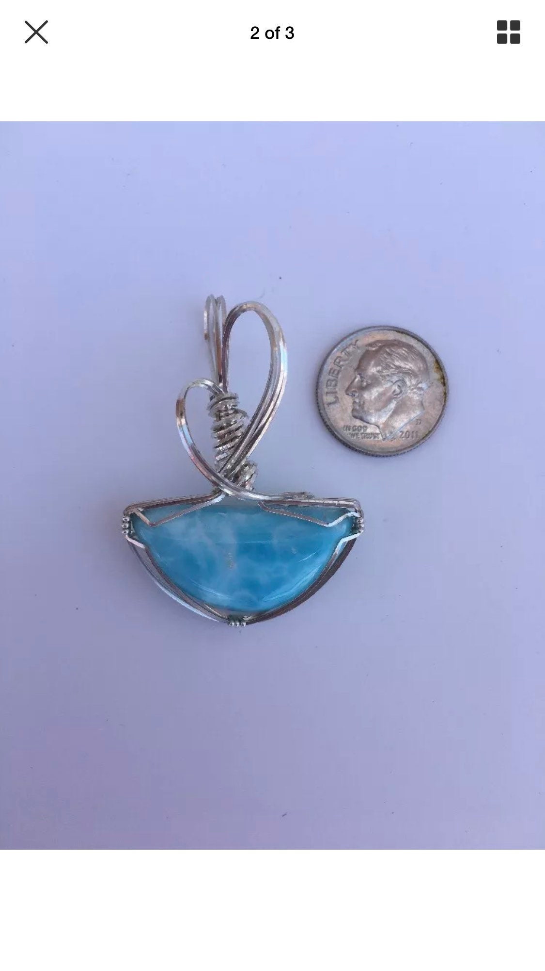 Handmade Laramar Draht Umwickelt Anhänger in Sterling Silberdraht Handmade Laramar Draht Umwickelt Anhänger in Sterling Silberdraht von DFKDesigns