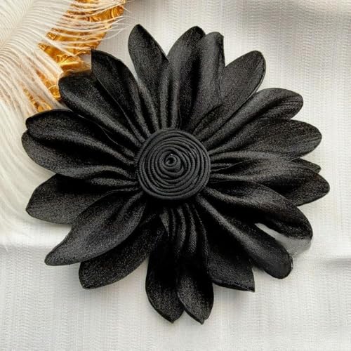 10 Stück Brosche aus Stoff mit Satinrand und dreidimensionalen Blütenknospen in Rosenfarbe für Damenschmuck von DFLINGA