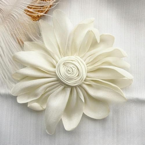 10 Stück Brosche aus Stoff mit Satinrand und dreidimensionalen Blütenknospen in Rosenfarbe für Damenschmuck von DFLINGA