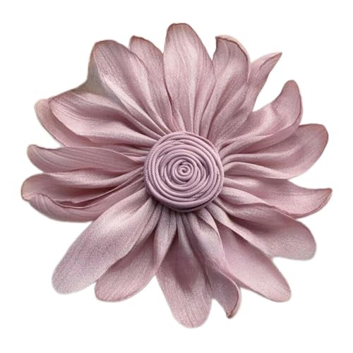 10 Stück Brosche aus Stoff mit Satinrand und dreidimensionalen Blütenknospen in Rosenfarbe für Damenschmuck von DFLINGA