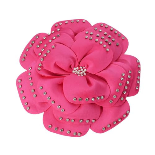 2 stücke Multi Layer Dreidimensionale Große Blume Brosche Perlen Tuch frauen Brosche Leistung Hochzeit Corsage von DFLINGA