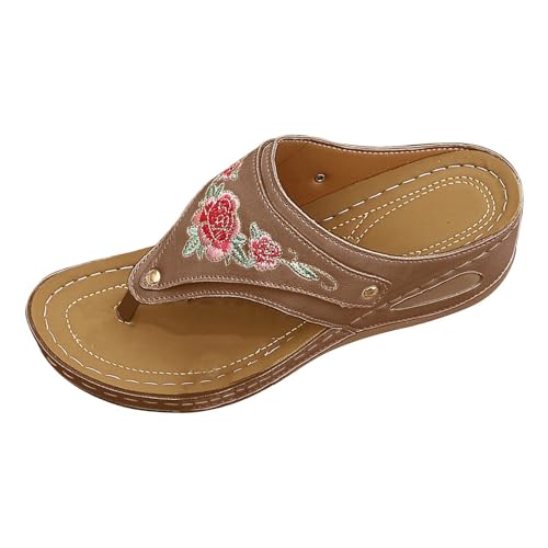 DFSDJEUW Slide Damen Sandalen Europa Und Die UNS Stil Nähte Einfache Hohl Mit PU Clip Fuß Hausschuhe Schuhe Damen Winter Boots Absatz (Brown, Orthopädische Sandalen DFSDJEUW Slide Damen Sandalen Europa Und Die UNS Stil Nähte Einfache Hohl Mit PU Clip Fuß Hausschuhe Schuhe Damen Winter Boots Absatz (Brown, Orthopädische Sandalen von DFSDJEUW