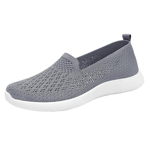 DFSDJEUW Wanderschuhe Damen Leicht Wasserdicht Sneaker Damen Atmungsaktive Vermascht Sportschuhe Lässige Komfort Schnell Trocknend Memory Schaum Walkingschuhe Leicht Ergonomische Weiße Sneaker 43 von DFSDJEUW
