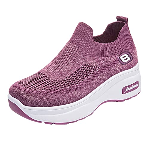 DFSDJEUW Wanderschuhe Damen Wasserdicht Leicht Sneaker Damen Atmungsaktive Vermascht Sportschuhe Lässige Komfort Schnell Trocknend Memory Schaum Walkingschuhe Leicht Ergonomische Turnschuhe von DFSDJEUW