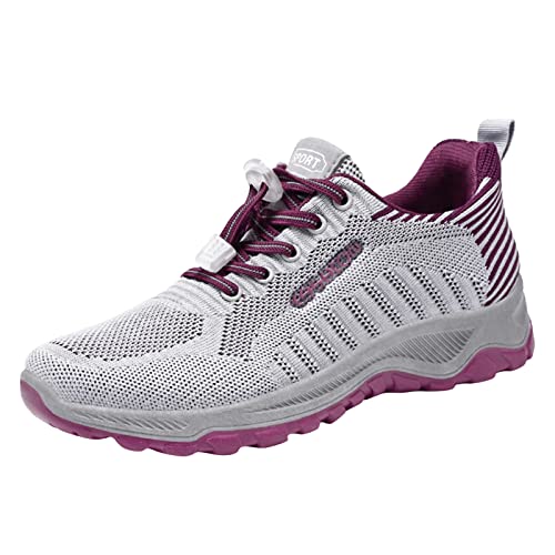 Running Frauen Sportschuhe Flache Weiche Sohle rutschfeste Elastische Schnürung Mesh Atmungsaktiv Laufen Lässig Bequem Breite Füße Schuhe Plateau Sneaker Running Frauen Sportschuhe Flache Weiche Sohle rutschfeste Elastische Schnürung Mesh Atmungsaktiv Laufen Lässig Bequem Breite Füße Schuhe Plateau Sneaker von DFSDJEUW