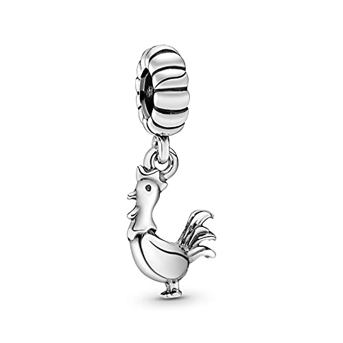 DGAYU 925 Sterling Silber Sternzeichen Hahn Charm Perle, vielseitig für Armbänder, Halsketten und Ohrringe von DGAYU