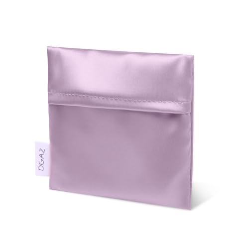 DGAZ Seide Menstruationstasche, Mädchen Period Bag für Slipeinlagen/Menstruationstassen/Kleine Tampons, Tragbare Tamponhalter Tasche, Mini Make-up Tasche für Frauen (Lavender) von DGAZ