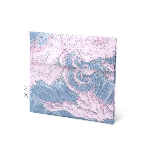 DGAZ Menstruationstasche, Mädchen Period Bag für Slipeinlagen/Menstruationstassen/Kleine Tampons, Tragbare Tamponhalter Tasche, Mini Make-up Tasche für Frauen (Sea and Waves) von DGAZ
