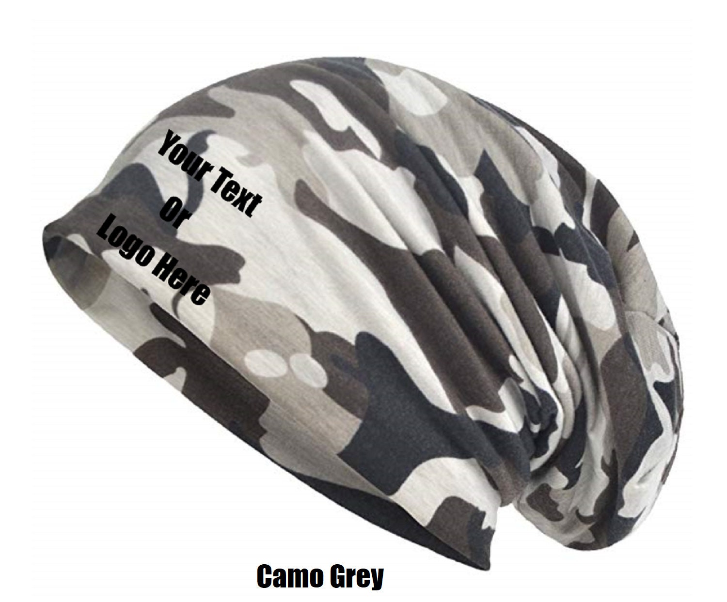 Benutzerdefinierte Personalisieren Sticken Ihr Firmenname, Logo Oder Text Auf Eine Slouch Beanie Mütze von DGCustomGraphics