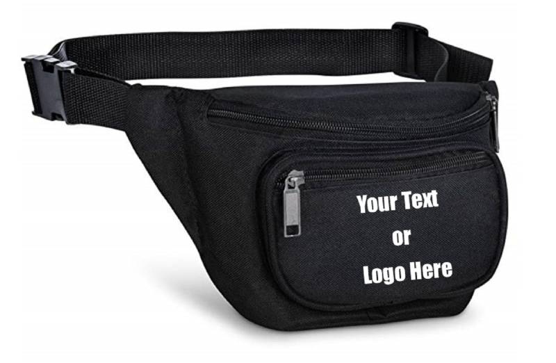 Personalisierte 3 Reißverschlussfächer Verstellbares Waste Sport Fanny Pack von DGCustomGraphics