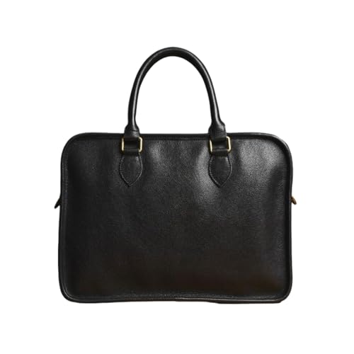 DGHFOP Herren Laptoptaschen Aktentaschen Tragetaschen Handtaschen Echtes Leder Messenger Schultertaschen(Black) von DGHFOP