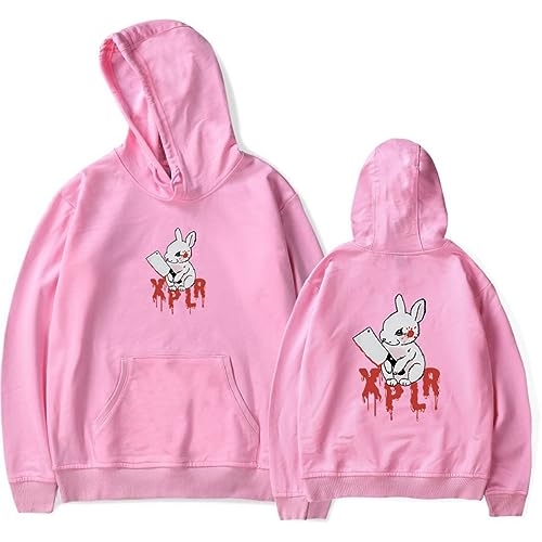 DGSGSWTT Sam XPLR Merch Colby Rabbit Merch Hoodie Unisex Fashion Hooded Sweatshirt Bekleidung, rose, L von DGSGSWTT