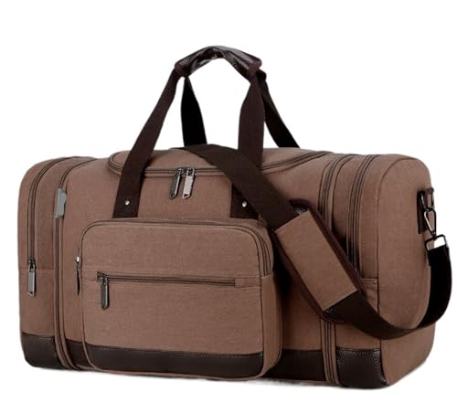 Reisetasche Wochenend Tasche Canvas-Übernachtungs-Weekend-Tasche, Handgepäcktasche Für Männer, Sporttasche Für Bergcamping Sporttasche Trainingstasche(D) von DGSYUAN
