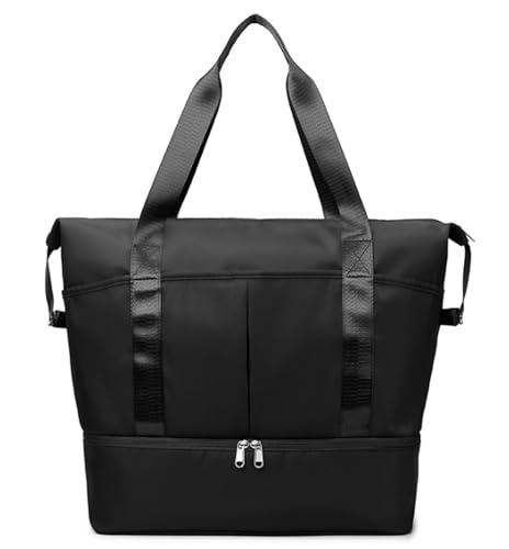 Reisetasche Wochenend Tasche Trocken- Und Nassgetrennte Sport-Sporttasche Für Damen Und Herren, wasserdichte Reisetasche Mit Schuhfach Sporttasche Trainingstasche(J) von DGSYUAN