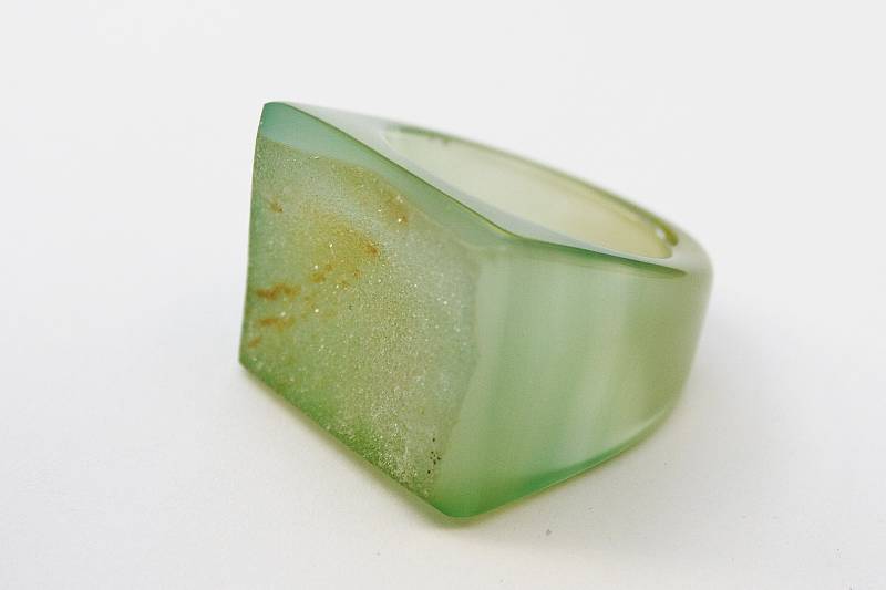 Achat Ring Achatring Achatschmuck Grün Achatdruse Drusenachat Steinring Edelsteinring Stein Druse Männerschmuck Männer Unisex Männerring von DGSchmuckdesign