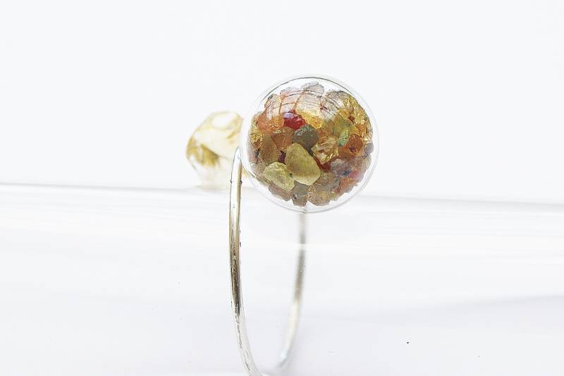 Saphir Ring Mit Citrin 925Er Silber Bunte Saphire Lupenrein Saphirring Schmuck Saphirschmuck One Size Boho Ethno Blau Grün Gelb Rot Ringe von DGSchmuckdesign