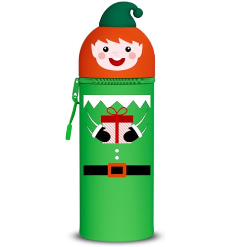 DGTSYAL 2 in 1 Weiche Federmäppchen - Kawaii Tischstifthalter, Reißverschluss, Silikon, Stiftetasche Buntstifte Marker, Büro, Uni, niedlicher Schulbedarf, Tier-Stifthalter (Elf) von DGTSYAL