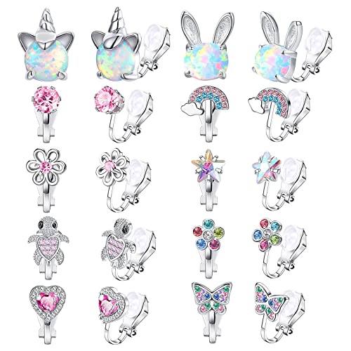 Ohrclips Kinder Mädchen Clip On Ohrringe Ohne 10 Paar Niedlich Clip Auf Ohrringe für Frauen Mädchen, Ohrclips Mädchen, Klipp Ohrringe Kinder Mädchen, Clip Ohrringe Mädchen von DGUSO