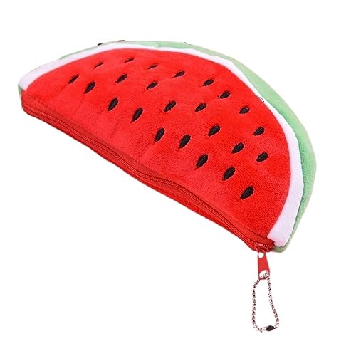 DHAEY Obst Federmäppchen Kawaii Briefpapier Wassermelone Federmäppchen Estuches Plüsch Schulbedarf Trousse Weiche Federmäppchen for Mädchen (Size : 1) von DHAEY