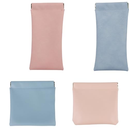 Pouchic – Personalisierte Organizer-Tasche Aus Leder Mit Druckknopfverschluss, Jollywish-Tasche, Selbstschließende Kosmetiktasche Ohne Reißverschluss, Kleine Kosmetiktasche Von Pouchic (Color : 4PCS- von DHAEY