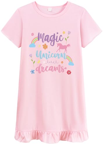 DHASIUE Kleine Mädchen Prinzessin Nightgrown Kleinkind Sommer Schlafanzug Kinder Kurze Ärmel Pyjama Kleider 3 Jahre von DHASIUE