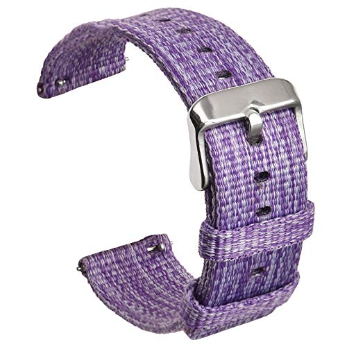 DHDHWL Uhrenarmband aus Nylon, intelligentes Armband für Sport, aus Stoff, schnell bedruckt, #D34 (Band Farbe: Purple) von DHDHWL