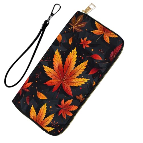 DHEEBFWE RFID-blockierende Geldbörse für Damen und Teenager-Mädchen, Leder-Handy-Clutch mit abnehmbarem Riemen, großes Fassungsvermögen, Kreditkartenhalter, ideale Reise-Geldbörse für Damen von DHEEBFWE