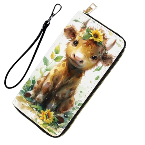 DHEEBFWE RFID-blockierende Geldbörse für Damen und Teenager-Mädchen, Leder-Handy-Clutch mit abnehmbarem Riemen, großes Fassungsvermögen, Kreditkartenhalter, ideale Reise-Geldbörse für Damen von DHEEBFWE