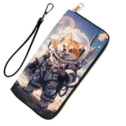 DHEEBFWE RFID-blockierende Geldbörse für Damen und Teenager-Mädchen, Leder-Handy-Clutch mit abnehmbarem Riemen, großes Fassungsvermögen, Kreditkartenhalter, ideale Reise-Geldbörse für Damen von DHEEBFWE